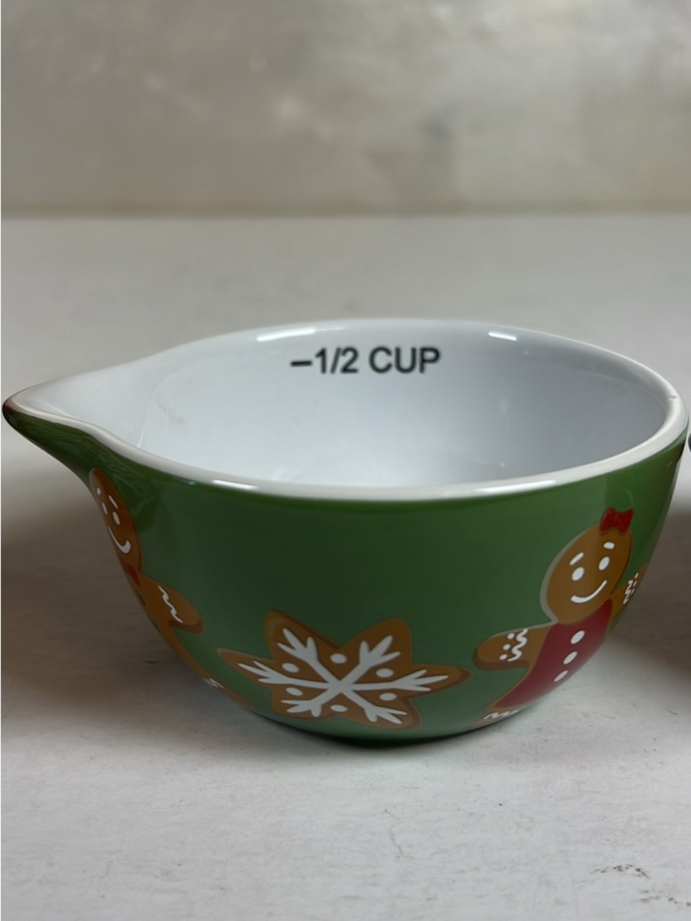 Holiday Time Red & Green Gingerbread Stackable Measuring Cups Set - Picture 10 of 14